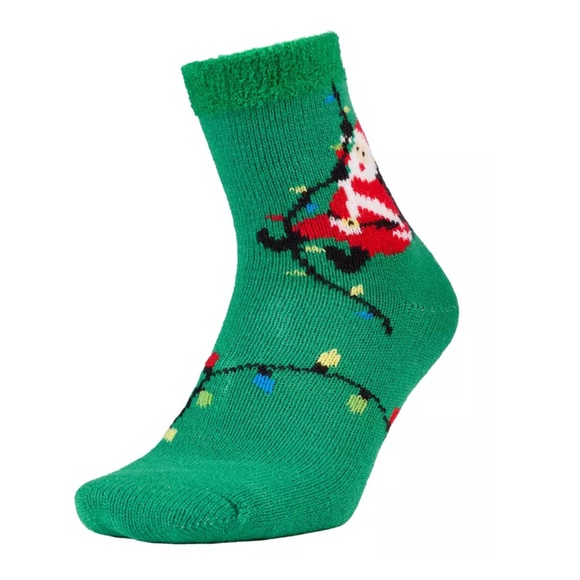 Northeast Outfitters Cozy Cabin Adult Dancing Santa Socks Green, Medium - Picture 1 of 5